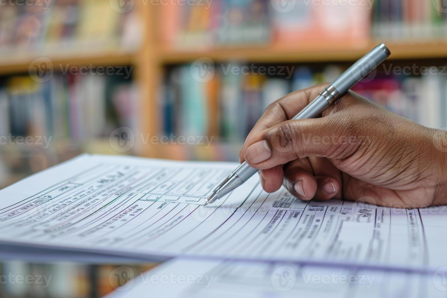 Voter Registration Process at Public Library - Civic Engagement and Community Participation photo