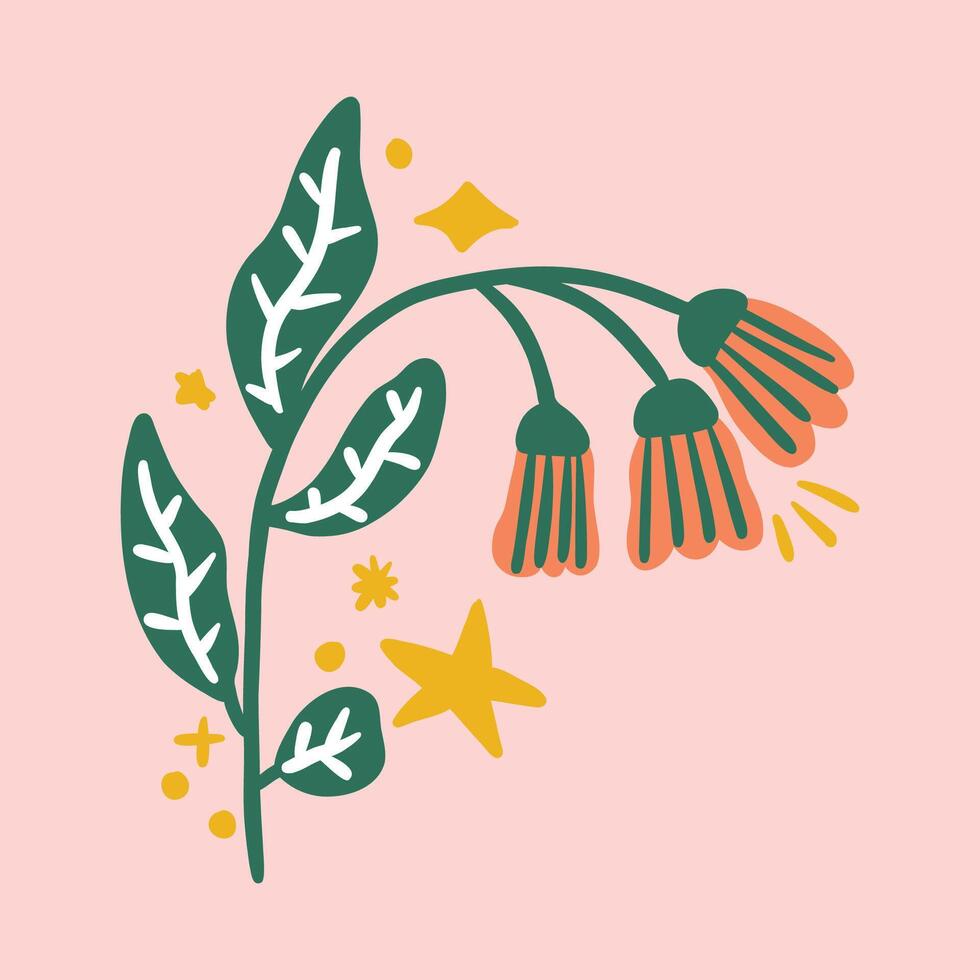 Cute flat illustration of flower bouquet vector