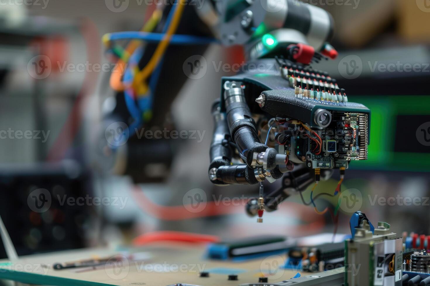 Robotic Arm Applying Adhesives in Advanced Electronics Manufacturing Lab photo