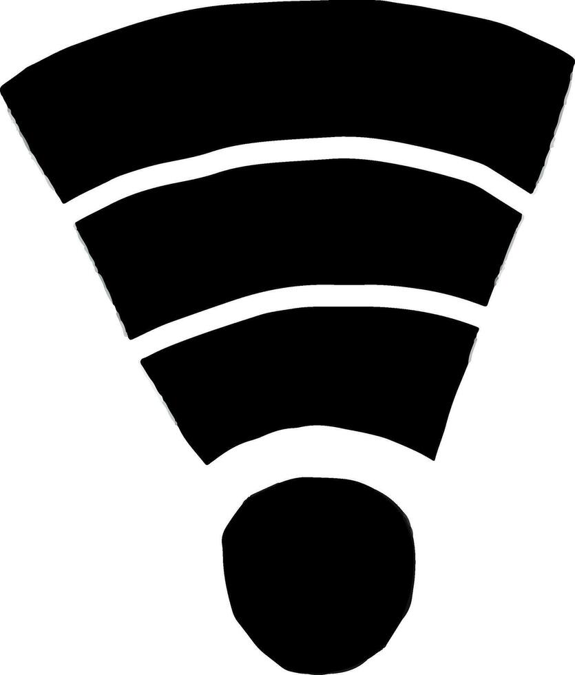 a black and white wifi symbol on a white background vector