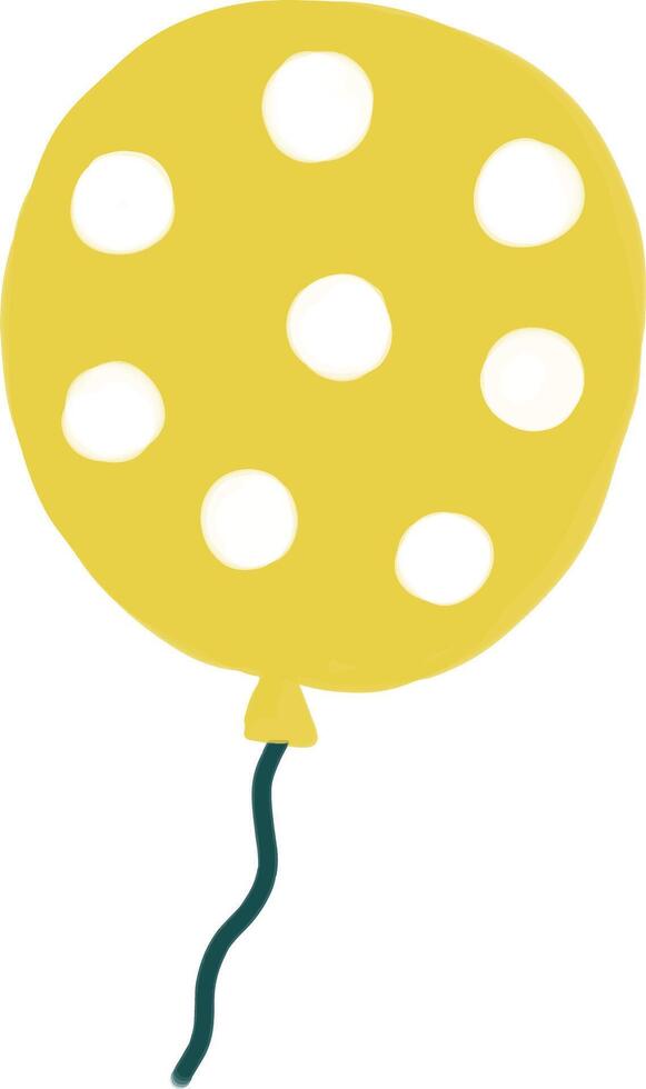 yellow polka dot balloon clipart vector