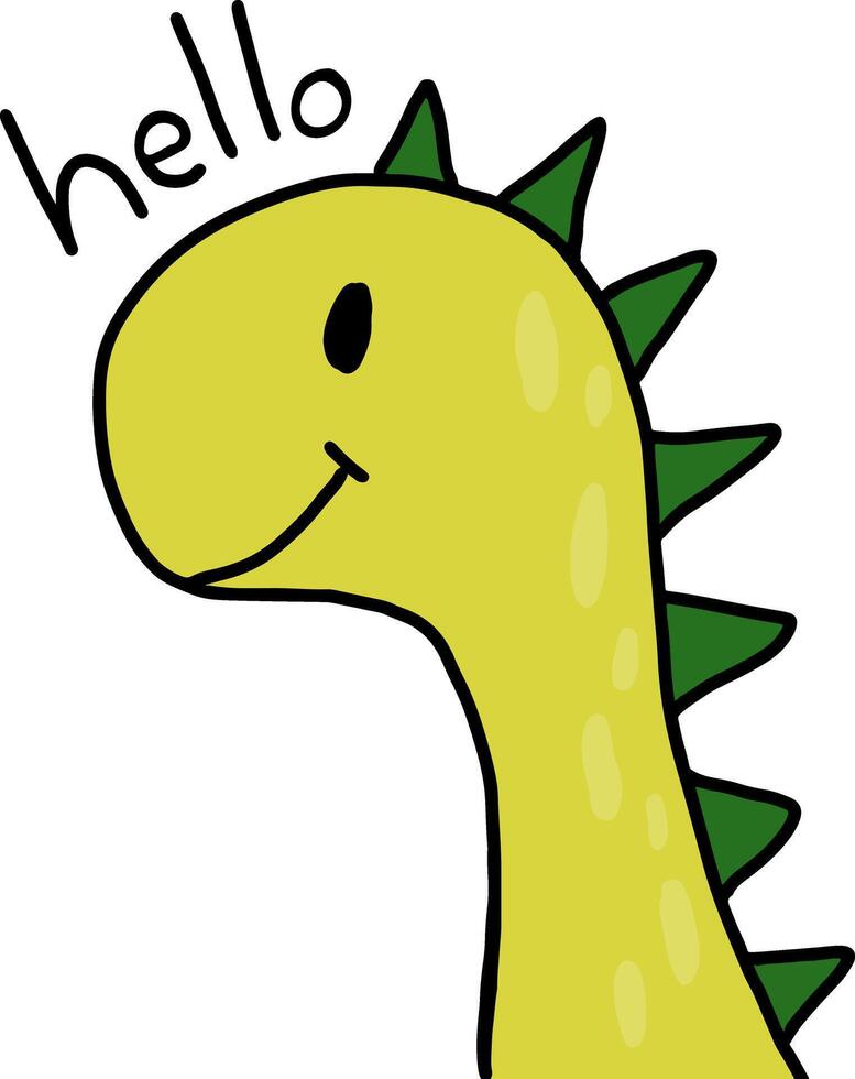 a cartoon dinosaur head with spikes on its head illustration vector