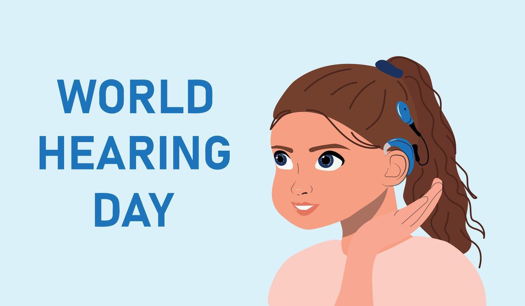 World Hearing Day banner vector