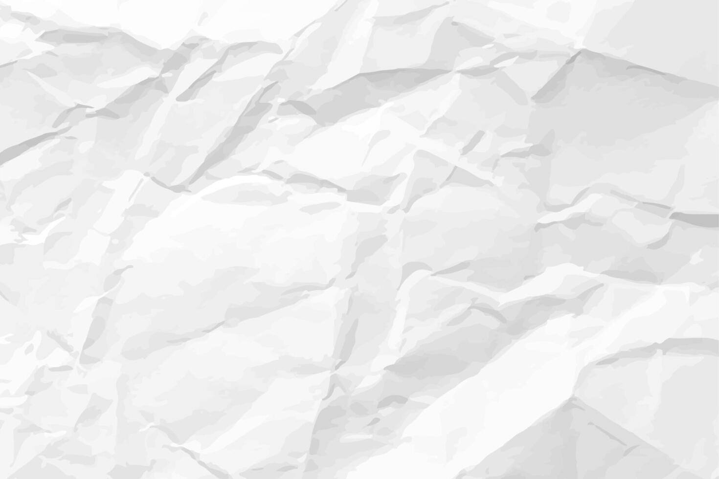 White clean crumpled paper. Horizontal crumpled empty paper template for posters and banners. illustration vector