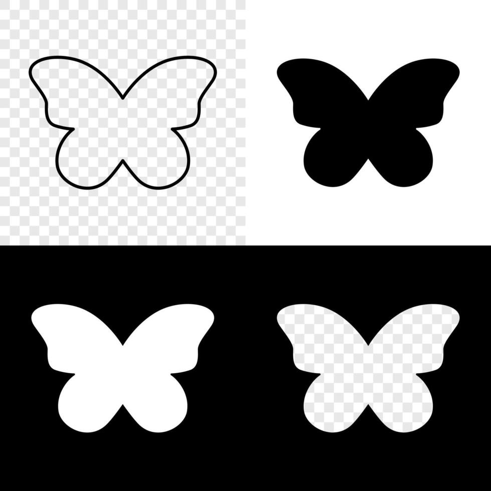 Butterfly icons, shapes and frames. Flying insect silhouettes. hraphic illustration vector