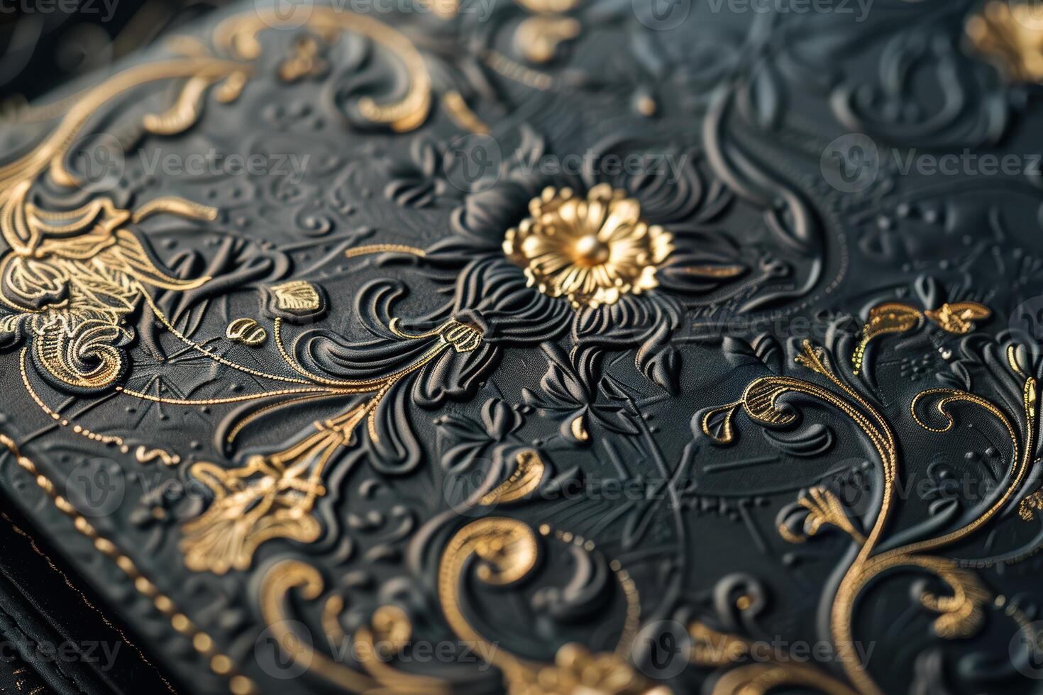 Elegant Luxury Invitation Card on Textured Fabric for Weddings and Special Events photo