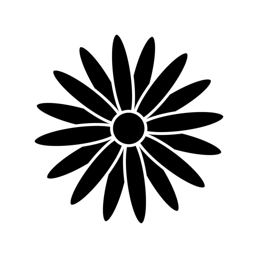 Beautiful flower garden nature icon illustration design graphic silhouette white background. vector