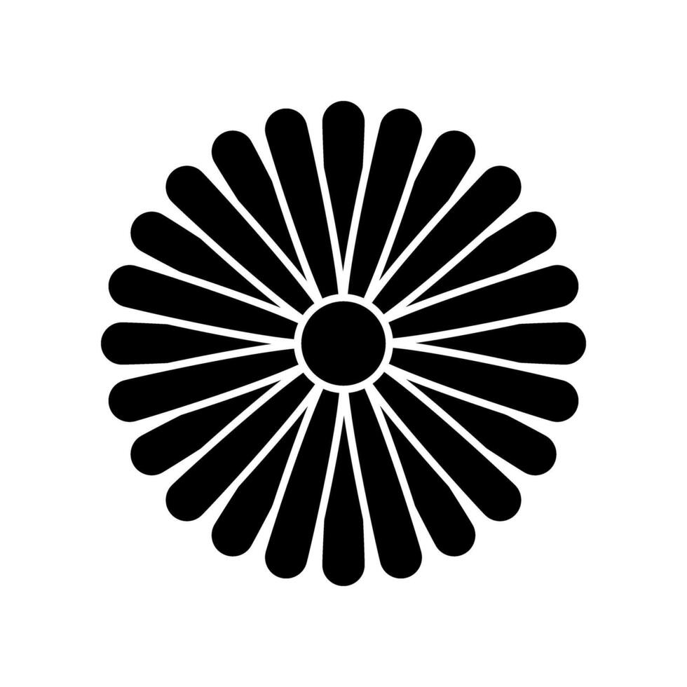 Flower icon over white background, silhouette style concept, illustration. vector