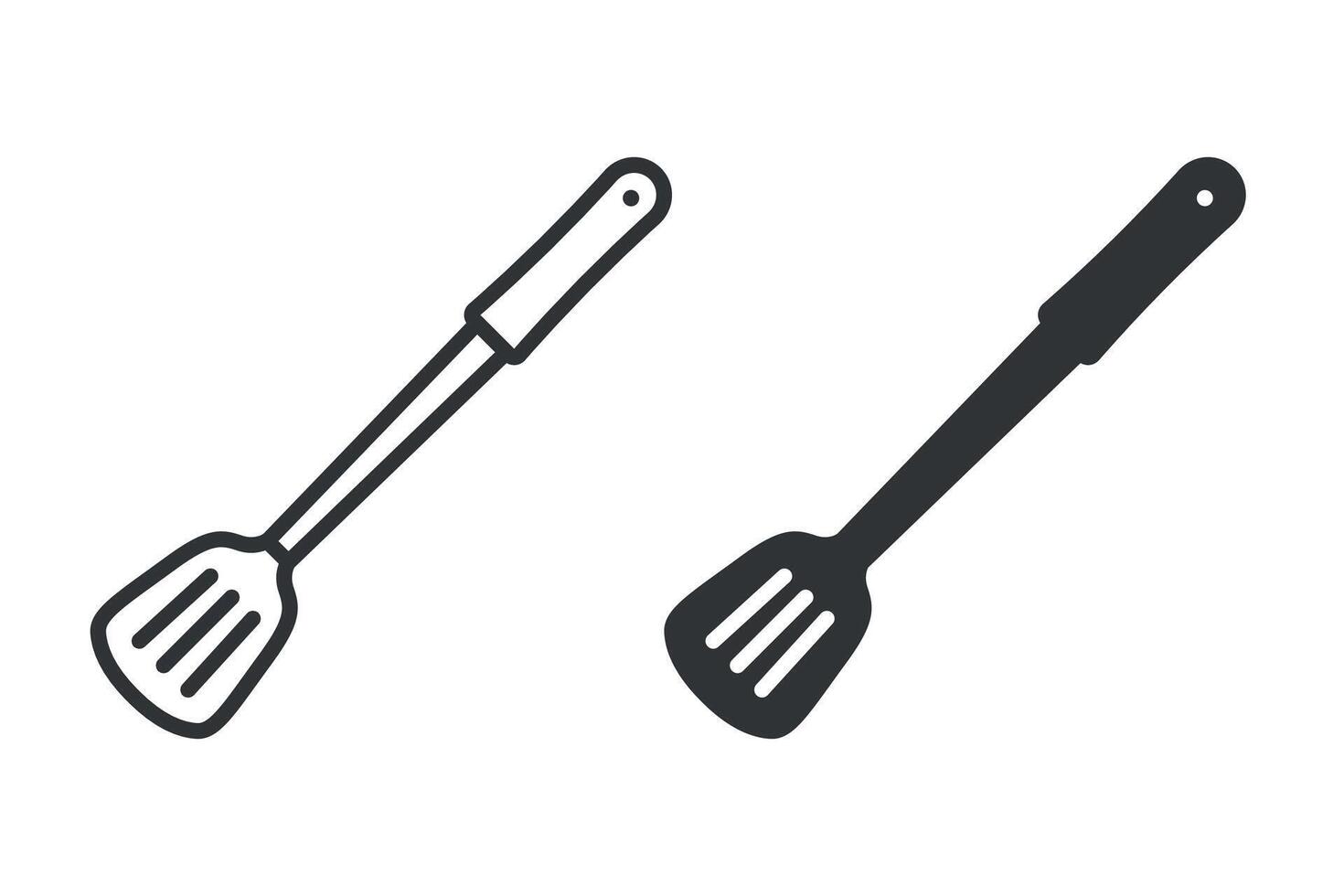 Spatula icon on white background. art image illustration, isolated on white background. vector