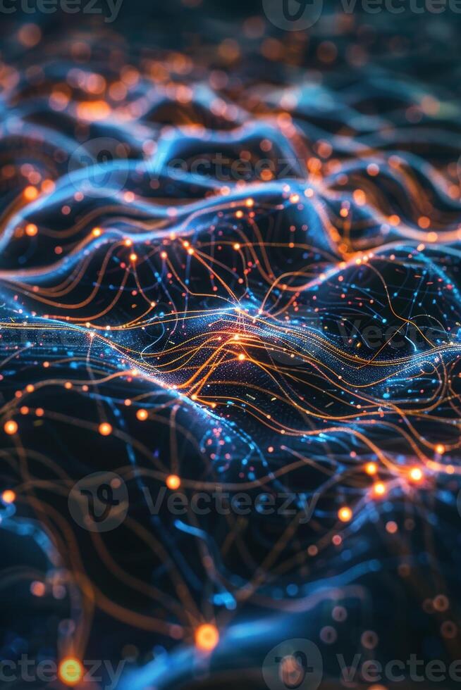 Abstract Visualization of Brain Networks and Enhanced Cognitive Performance photo