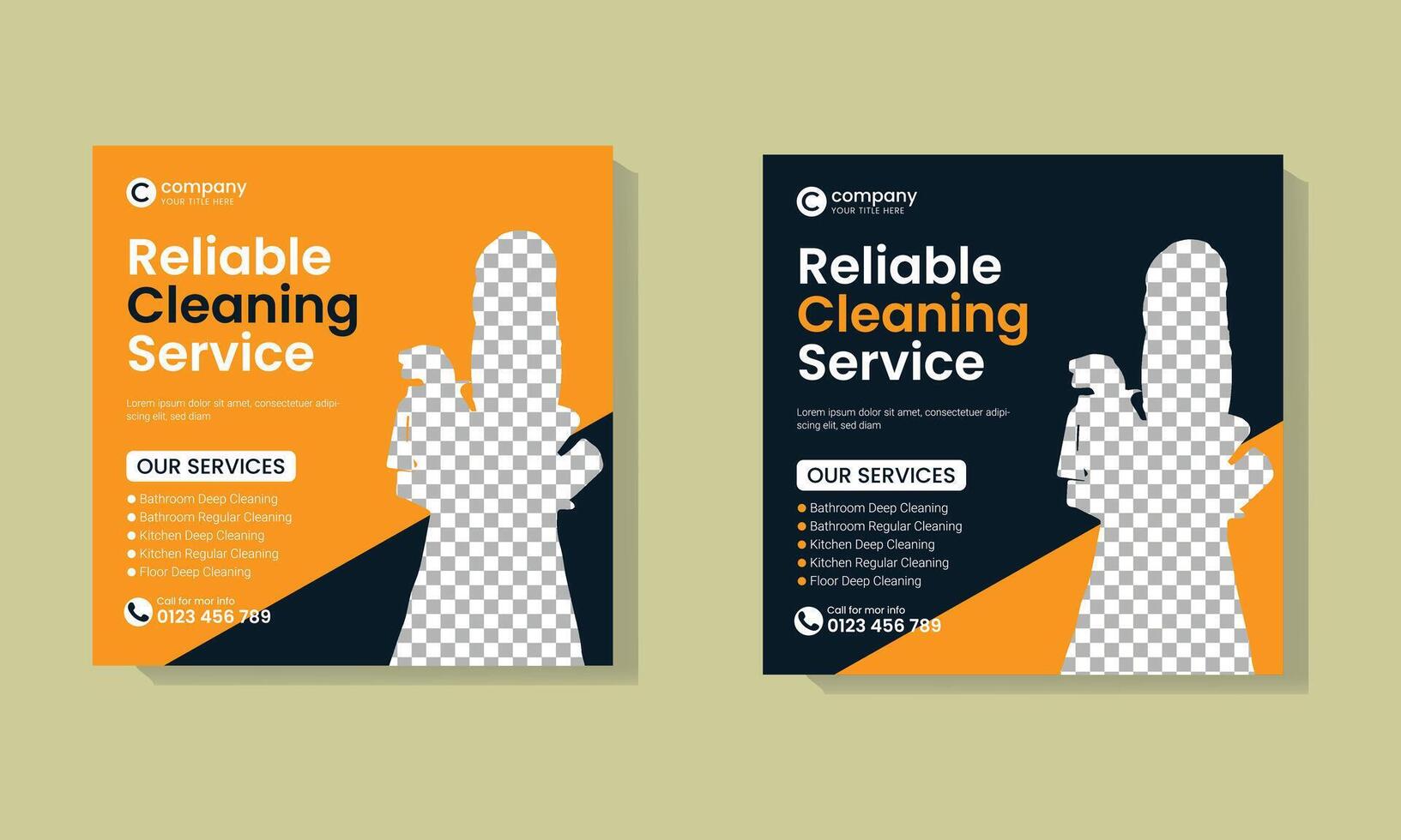 Cleaning service flyer template vector