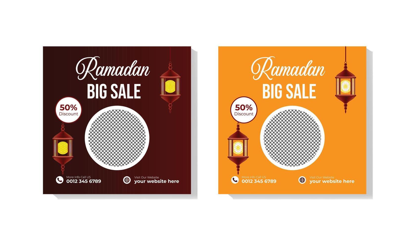 Ramadan big sale flyer template vector
