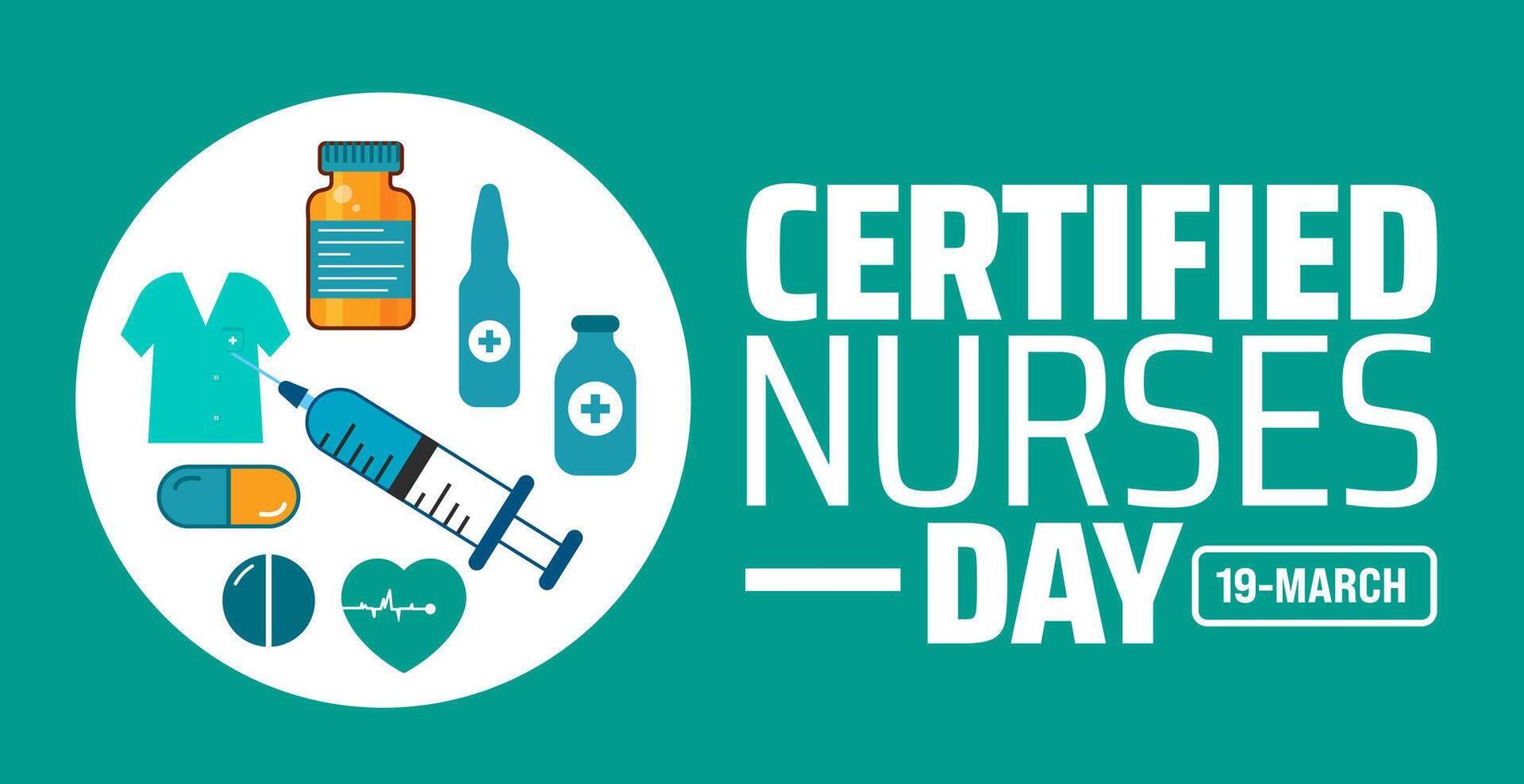 certified nurses day background banner or poster design template vector