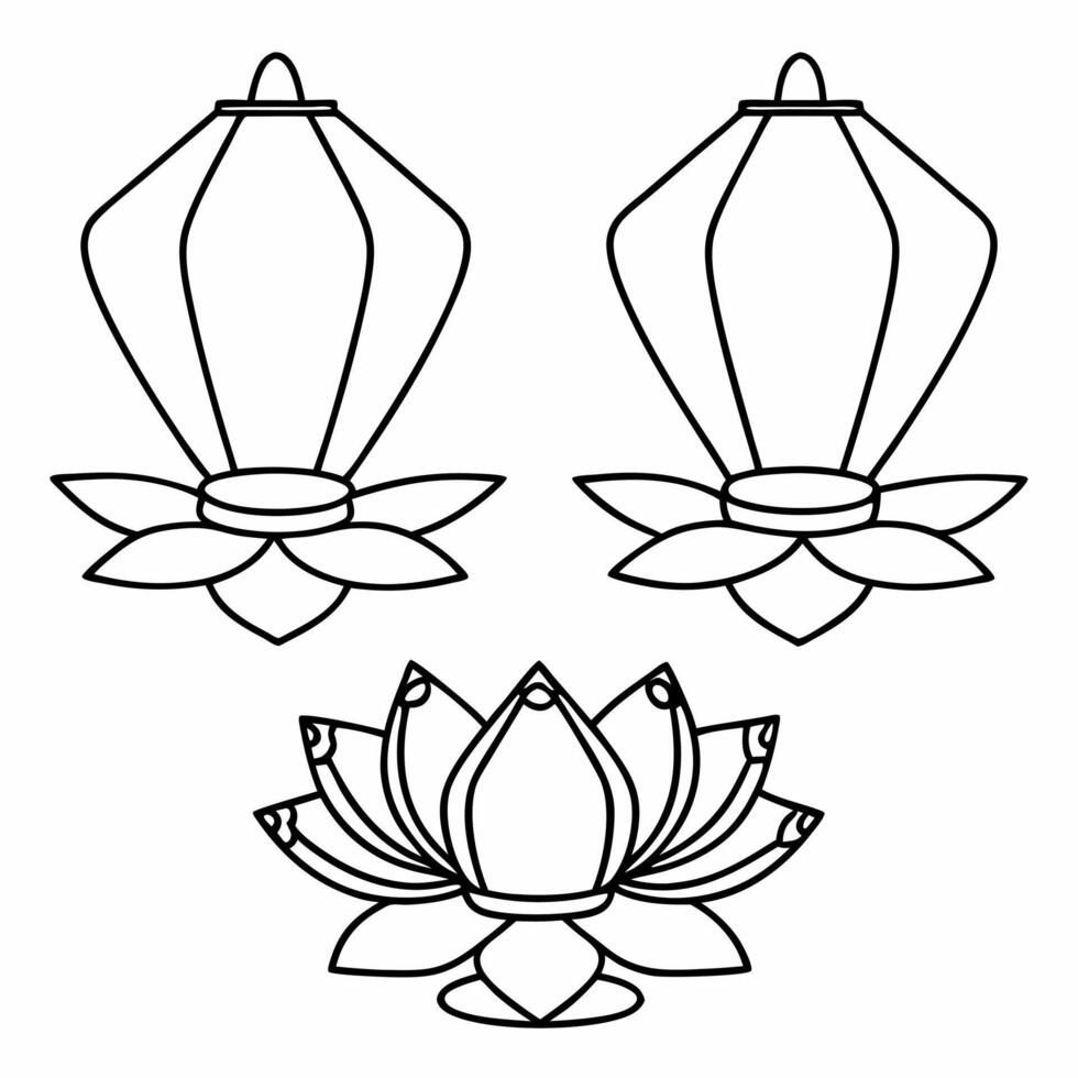 Abstract digital art of Diwali lanterns and glowing patterns representing a cultural gathering Clean Set 3 vector