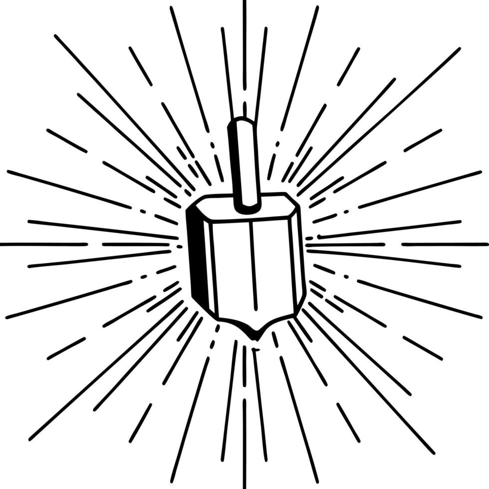 Abstract dreidel with glowing digital grid background vibrant Hanukkah Clean vector