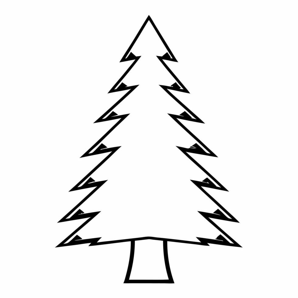 Abstract glowing figure cutting down a radiant Christmas tree Clean vector