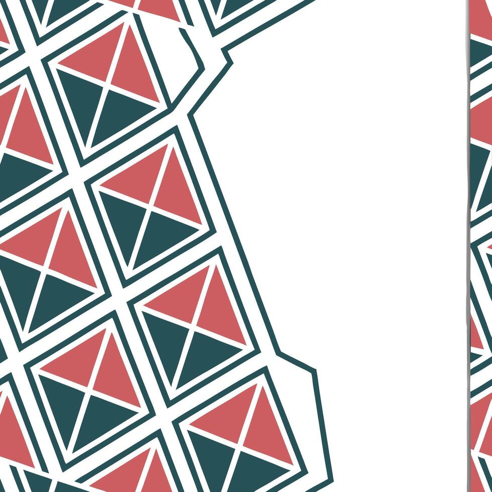 Abstract retro polygon seamless pattern bright hues on white background suitable for stationery Clean Set 5 vector