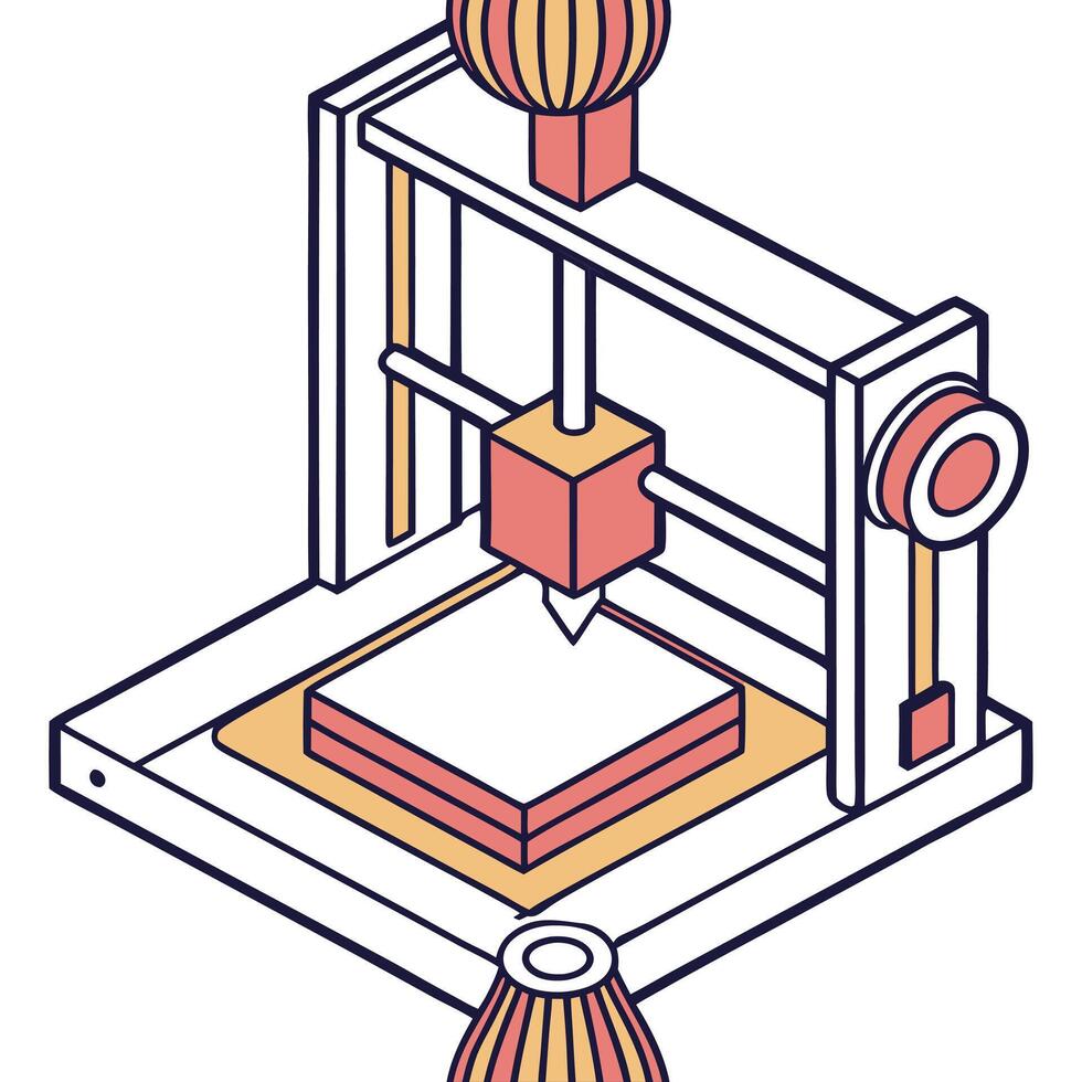 Advanced 3D Printing Achievement Clean vector