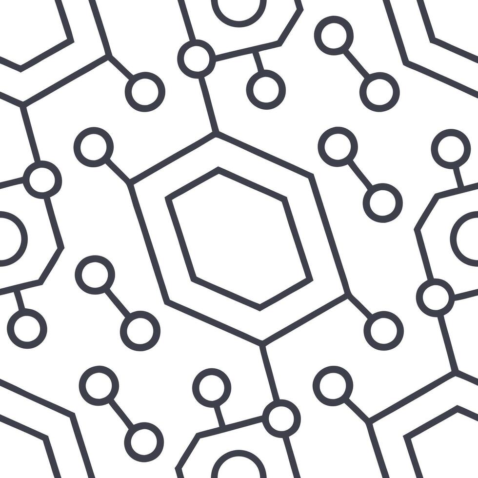 Assemble overlapping circuit fragments on airy white base preserving negative space for an ultra modern tiling effect Clean vector