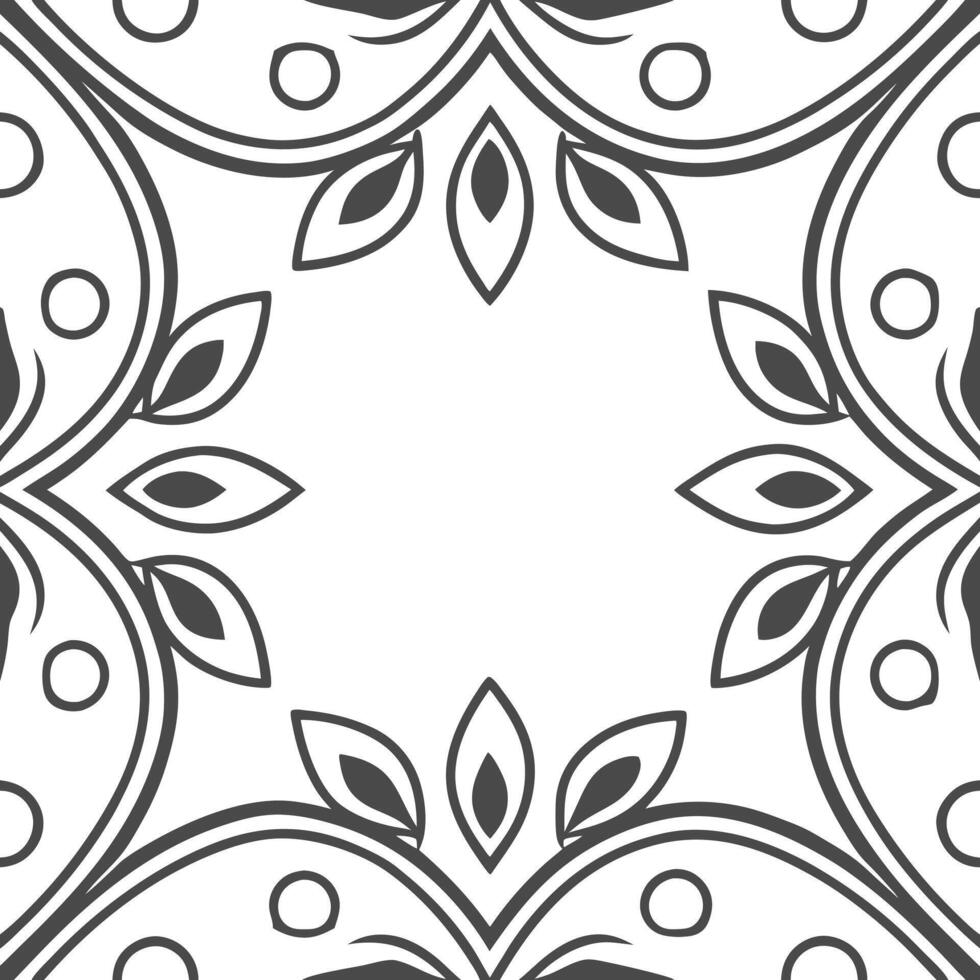 Art nouveau frame seamless tile pattern with flowing lines and organic forms Clean vector