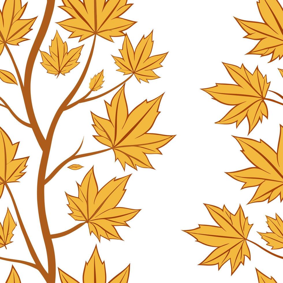 Autumn warmth seamless tile pattern with cozy blankets and golden maple leaves for inviting home decor Clean Set 10 vector