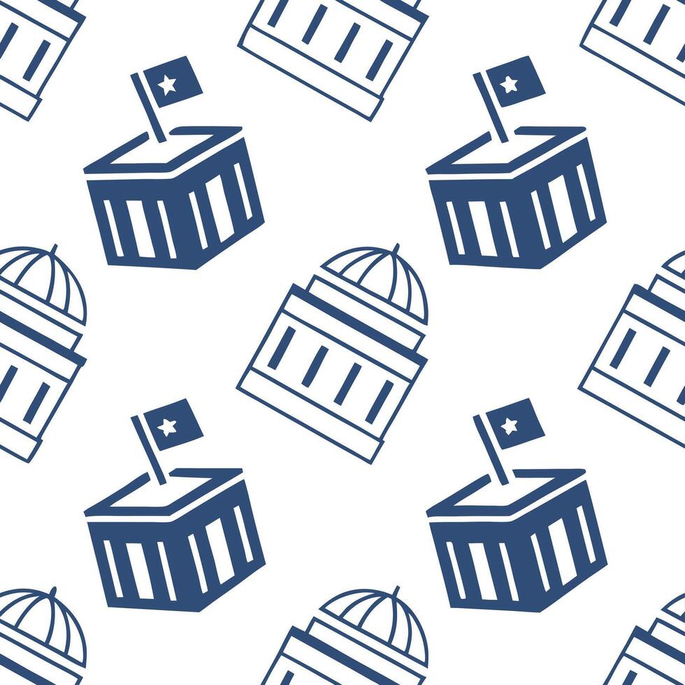 Ballot box mosaic tiles Clean vector
