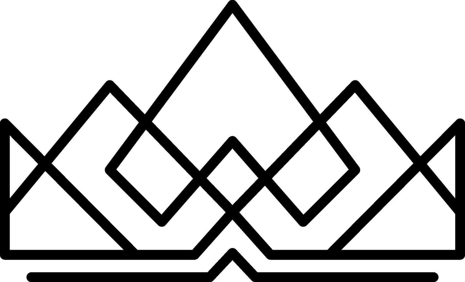 king crown icon aesthetics thin line sign Logo. Outline Crown Isolated Contour Symbol Illustration for your web and mobile app design concept vector