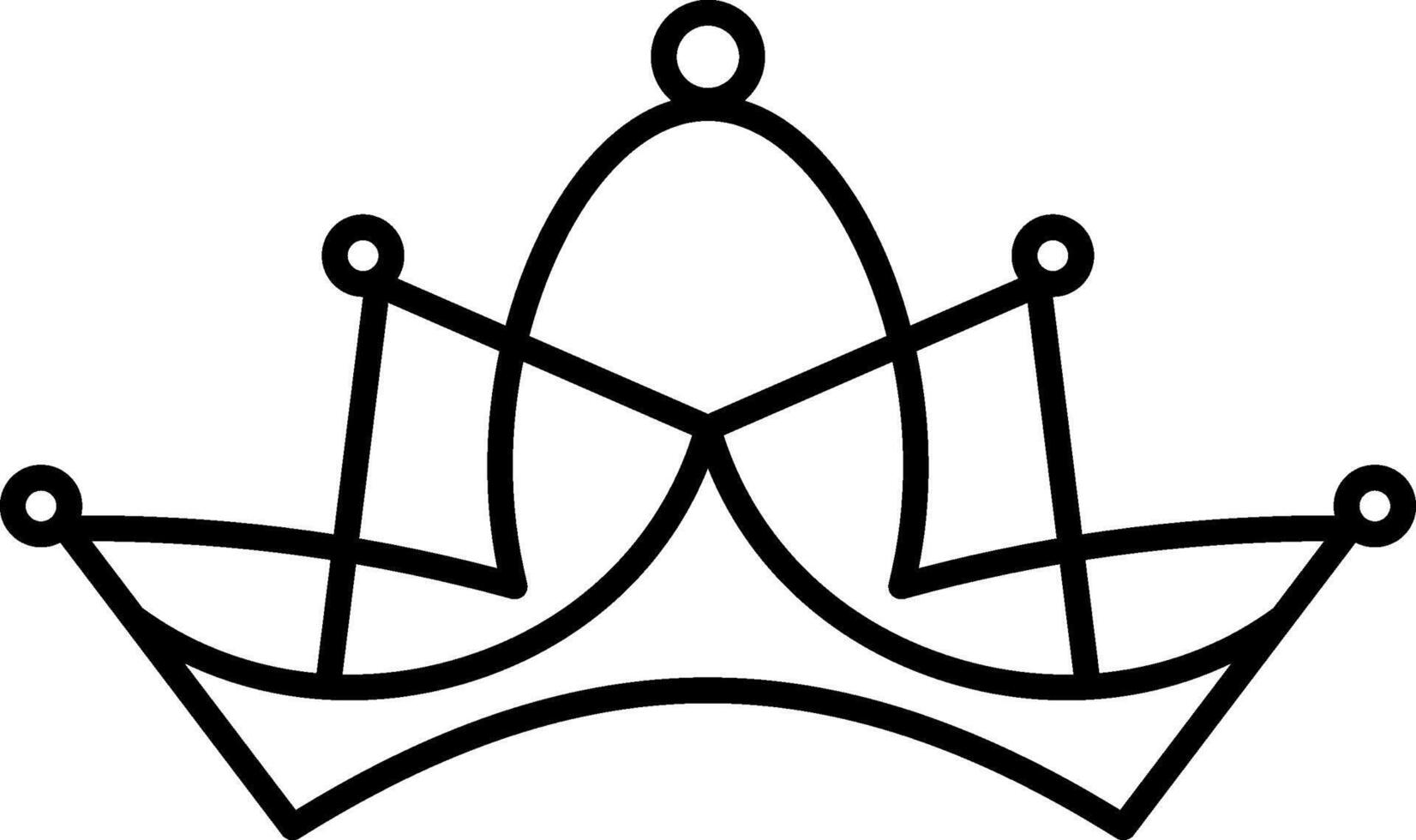 crown icon aesthetics thin line sign Logo. Outline Crown Isolated Contour Symbol Illustration for your web and mobile app design concept vector