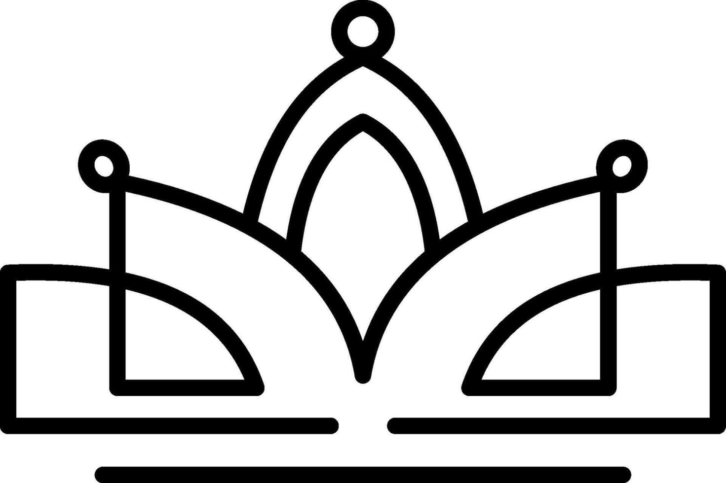 princess crown icon aesthetics thin line sign Logo. Outline Crown Isolated Contour Symbol Illustration for your web and mobile app design concept vector