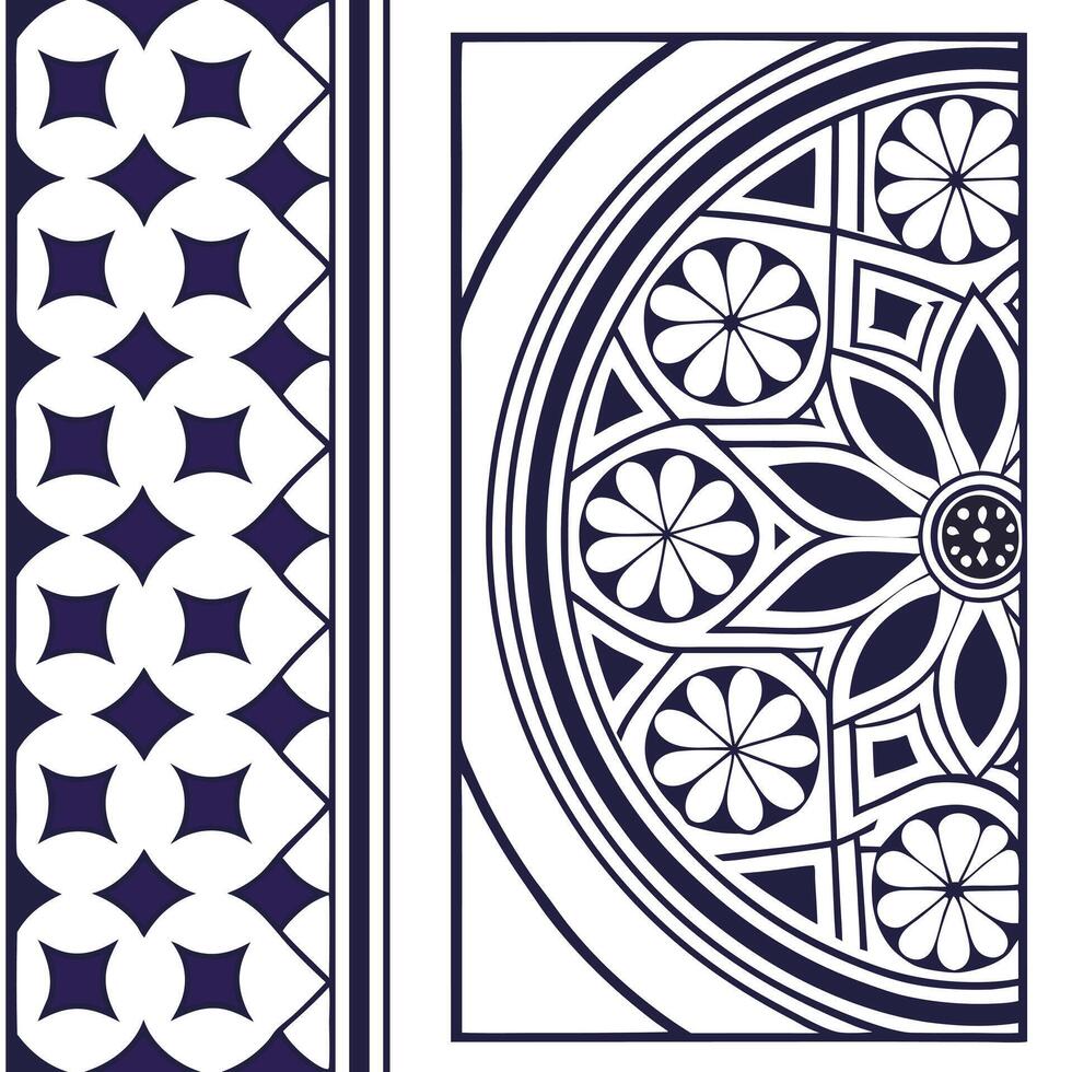 Blend intricate frame designs with geometric tile formations seamless pattern ready for branding luxurious prints Clean vector