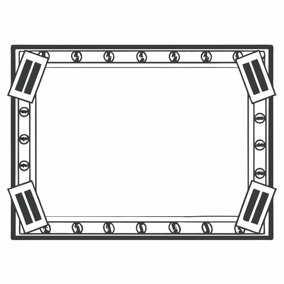 Border Frame with Dollar Bills and Credit Cards Clean vector
