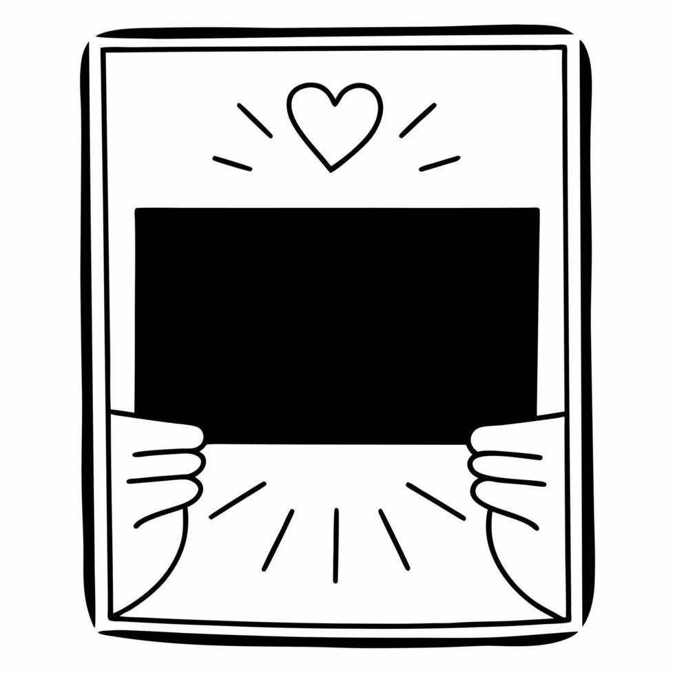 Border frame with glowing heart and hand representing compassion and human dignity for Human Rights Day Clean vector