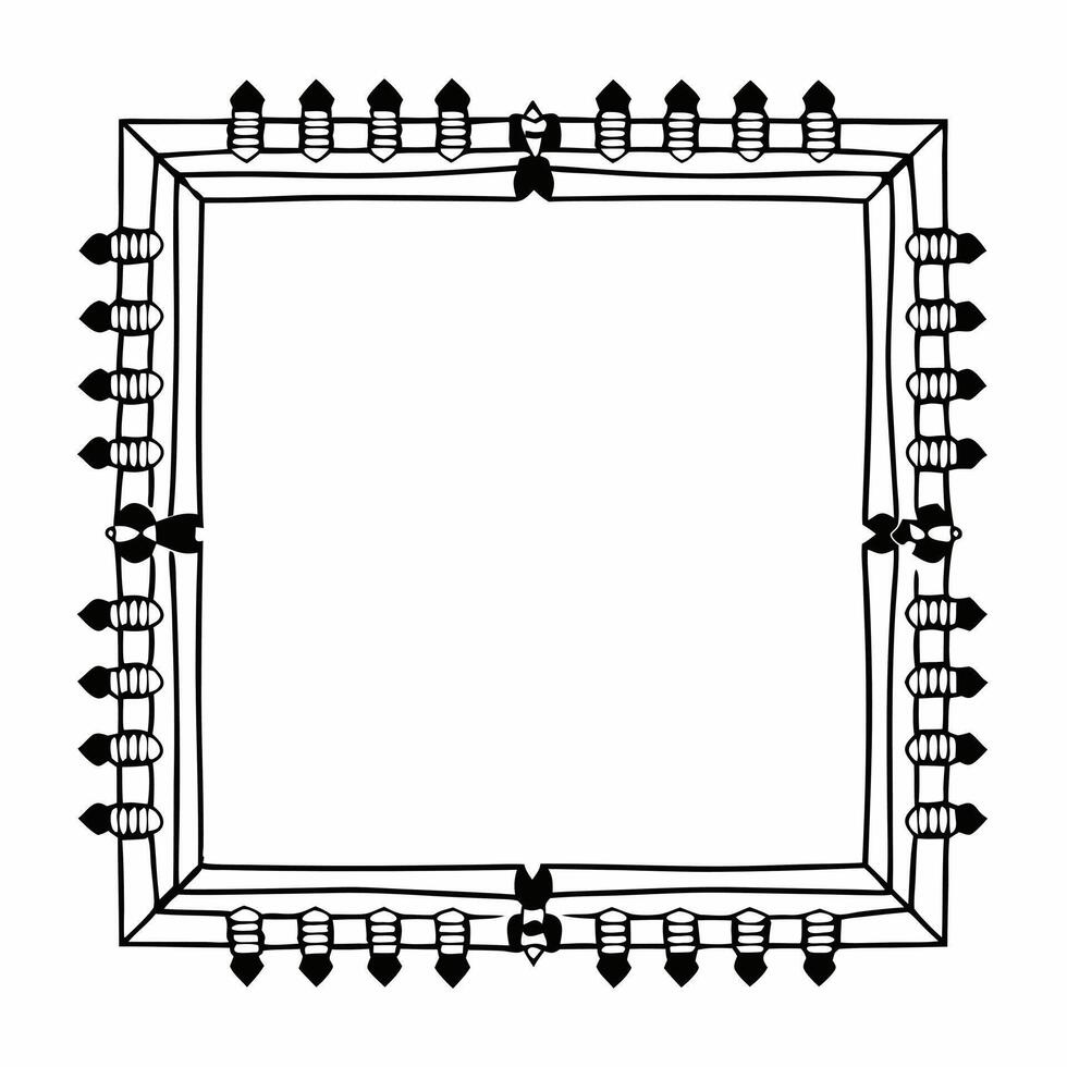 Border frame with Hanukkah menorah and dreidel combination copy space Clean vector