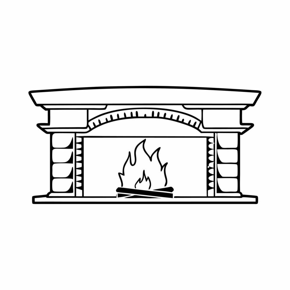 Candid couple sipping hot cocoa in front of a fireplace Clean vector
