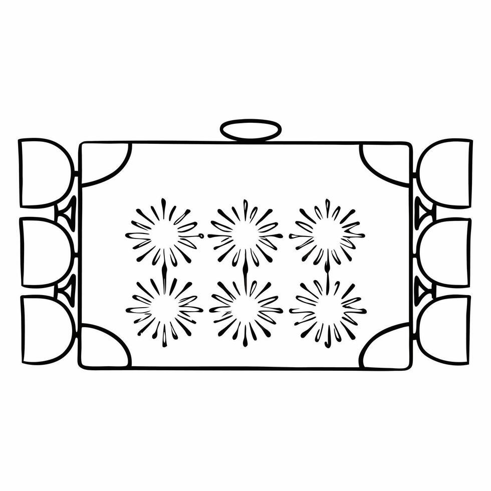Candid Family Rangoli Making Clean vector
