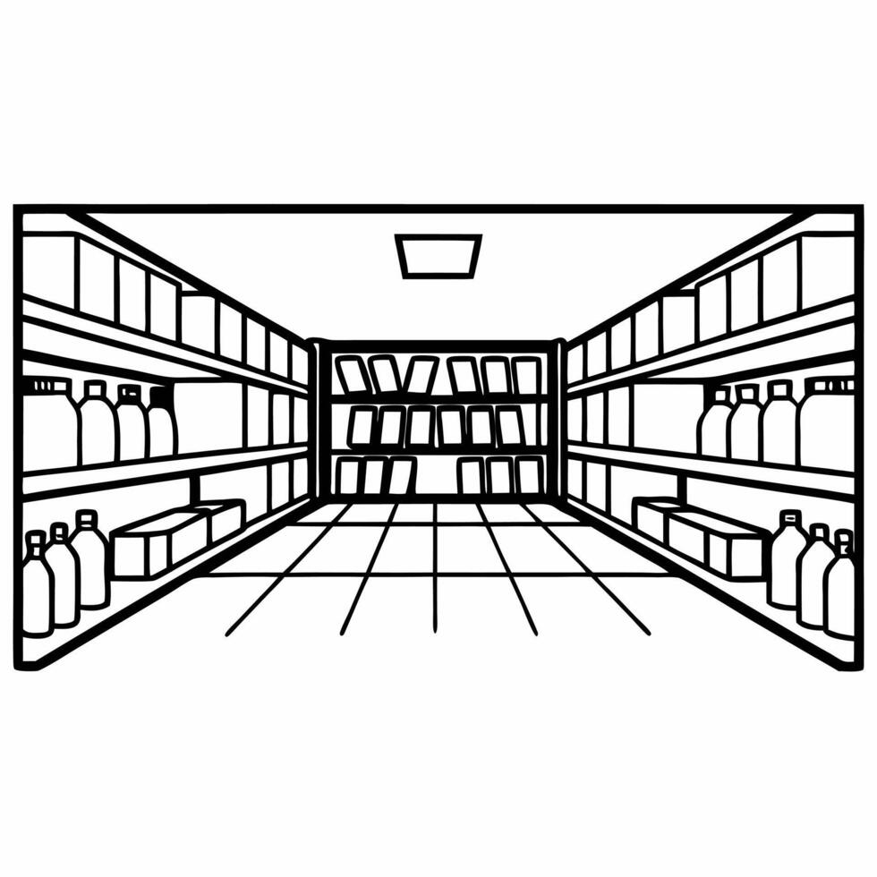 Candid Shopper Browsing Clearance Aisles Clean vector