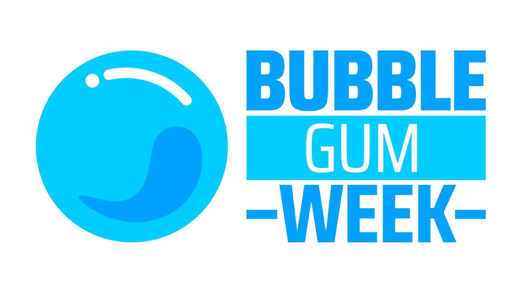Bubble Gum Week background banner or poster design template. observed every year in March. Holiday concept. Use to any Template, card, poster, placard, template. vector