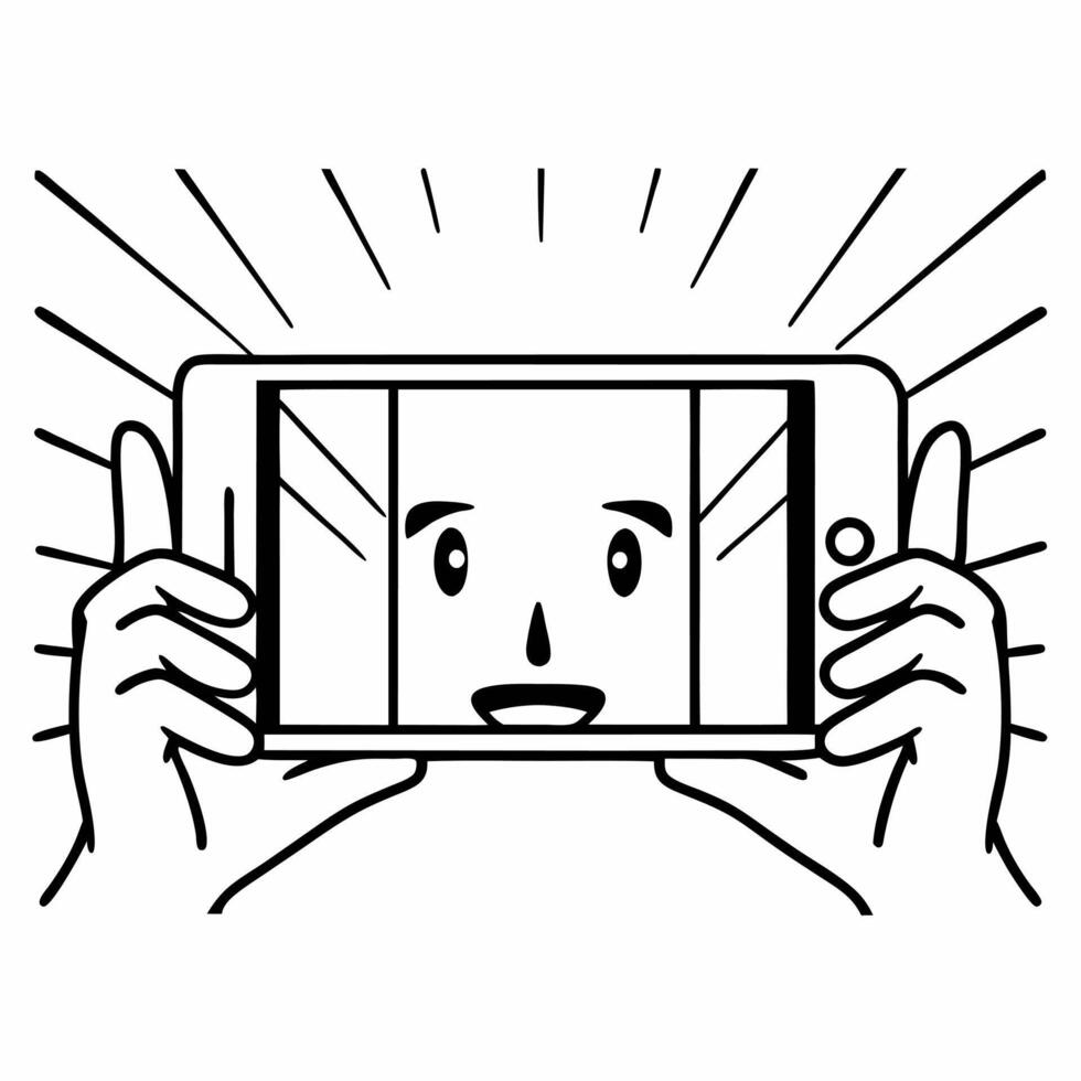 Candid shot of individual receiving Cyber Monday notifications on phone Clean vector