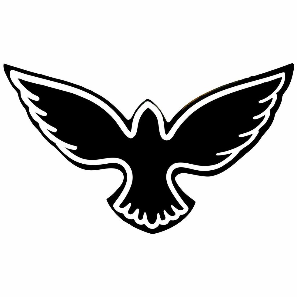 Close up of a glowing dove in flight symbolizing peace freedom and justice Clean vector