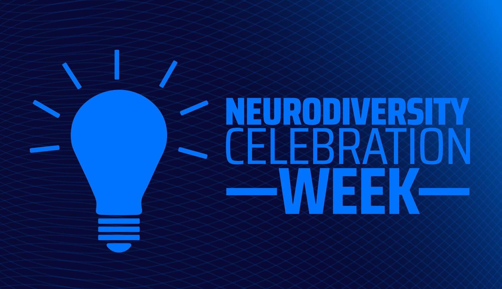 Neurodiversity Celebration Week background banner or poster design template vector