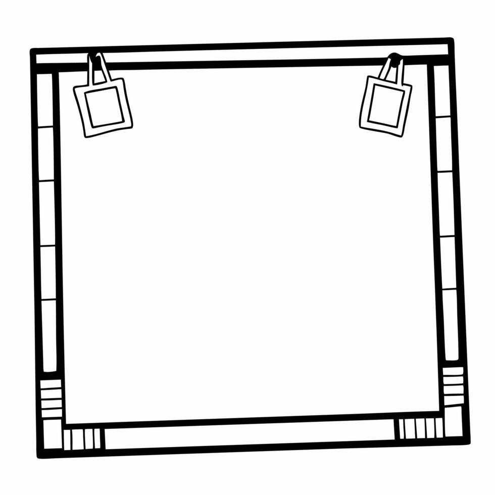 Clean Border Frame with Shopping Tag and Invoice Icon Clean vector