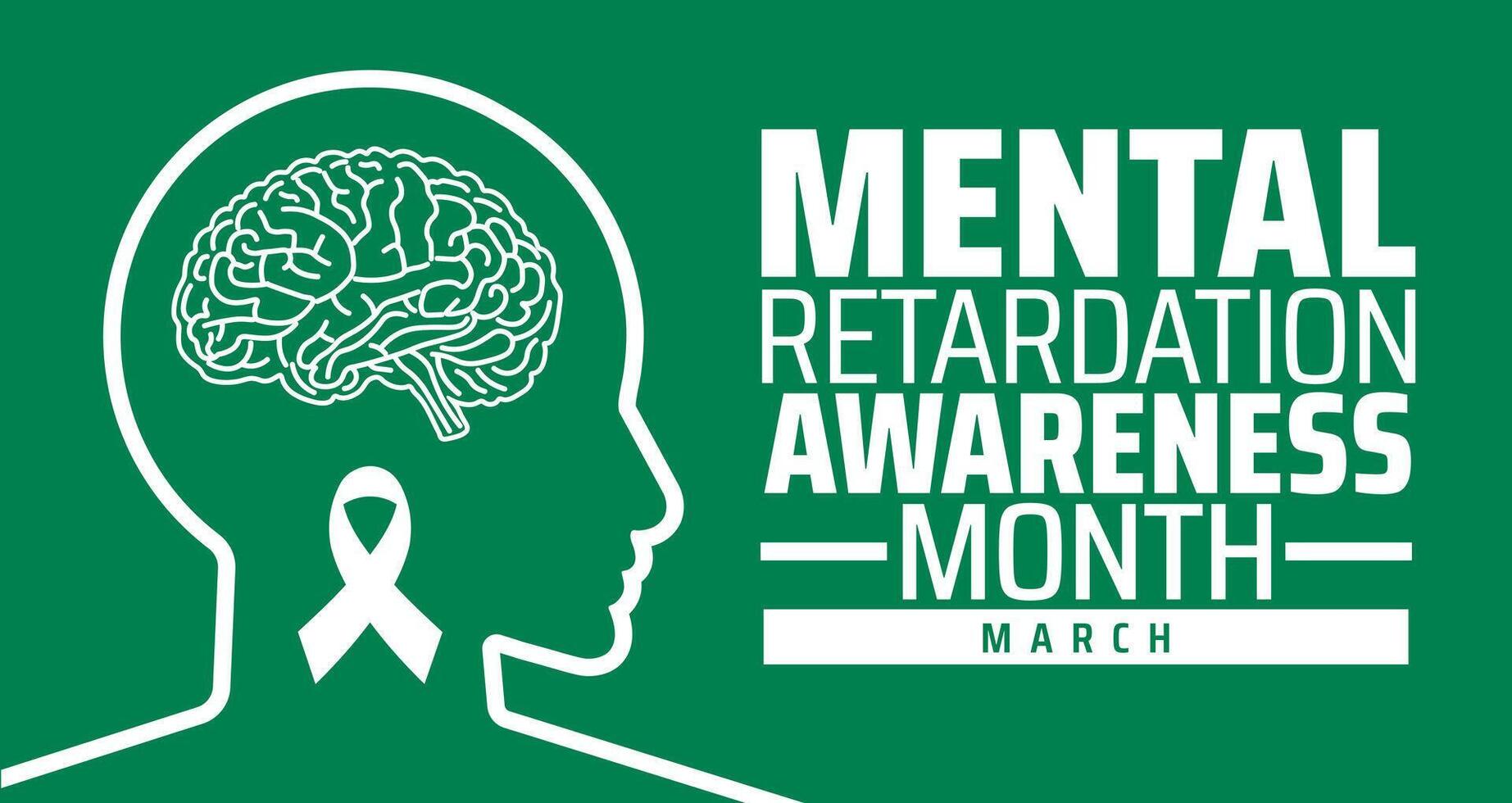 Mental Retardation Awareness Month background banner or poster design template. observed every year in March. Holiday concept. Use to any Template, card, poster, placard, template. vector