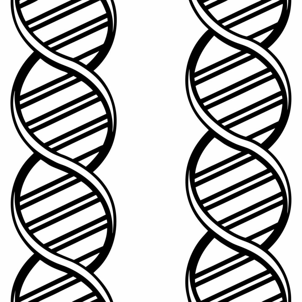 Close up of glowing DNA strands symbolizing the right to health and human dignity Clean vector