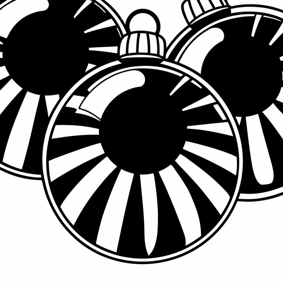 Close Up of New Year Baubles Clean vector