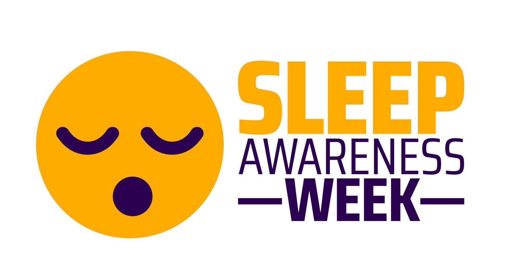 Sleep Awareness Week background banner or poster design template. observed every year in March. Holiday concept. Use to any Template vector