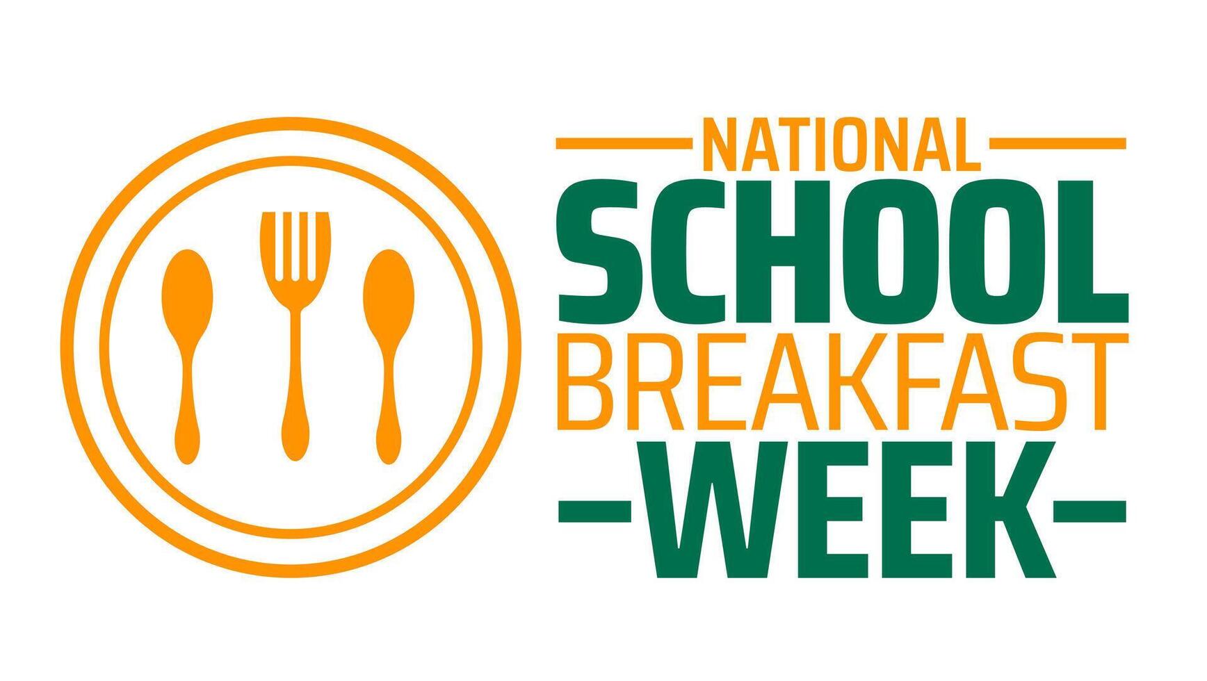 National school breakfast week background banner or poster design template. observed every year in March. Holiday concept. Use to any Template, card, poster, placard, template. vector