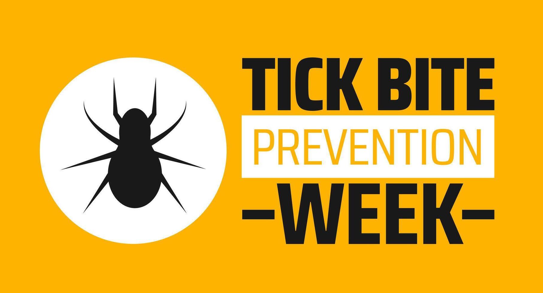 Tick Bite Prevention Week background banner or poster design template. observed every year in March. Holiday concept. Use to any Template, card, poster, placard, template. vector