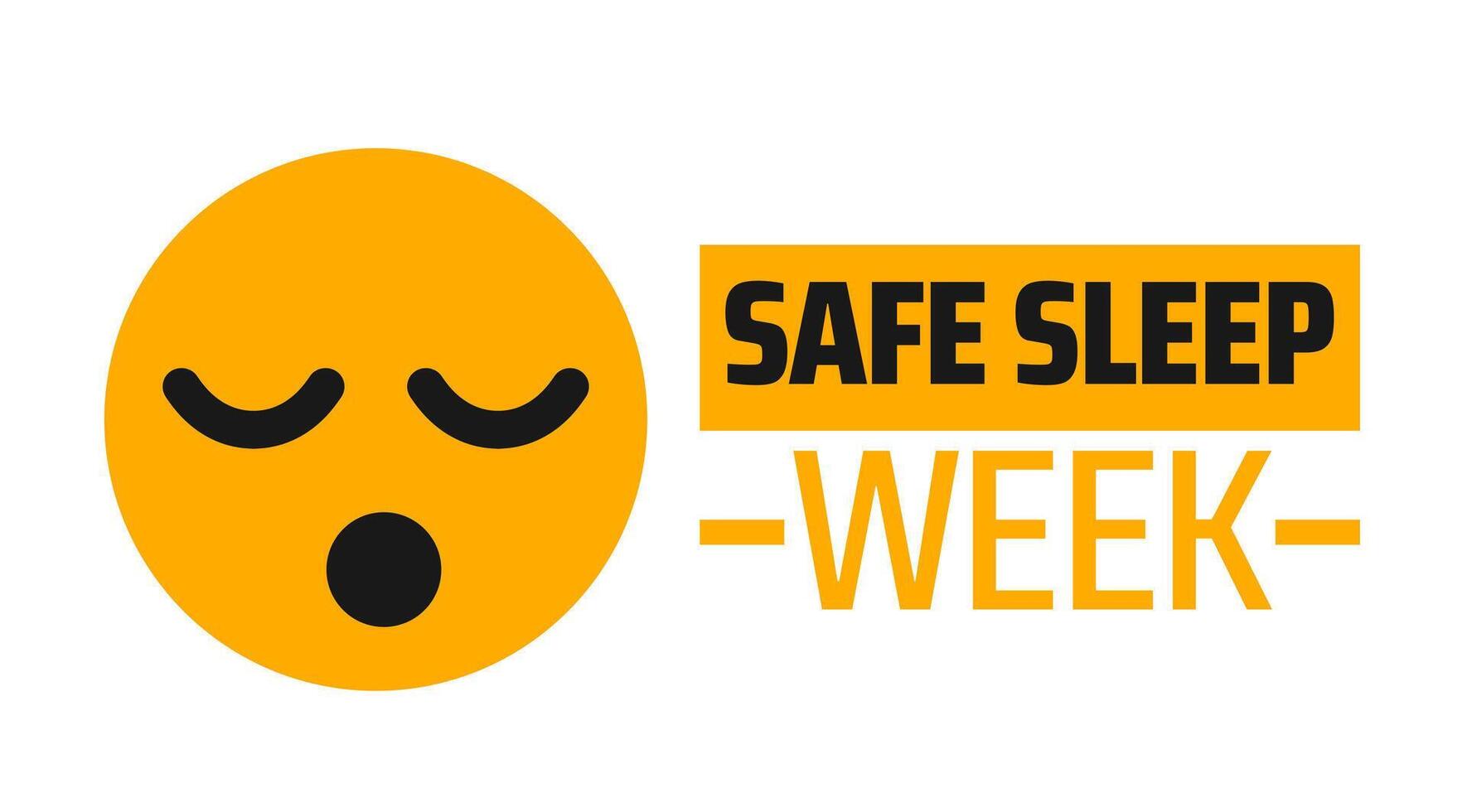 Safe Sleep Week background banner or poster design template vector