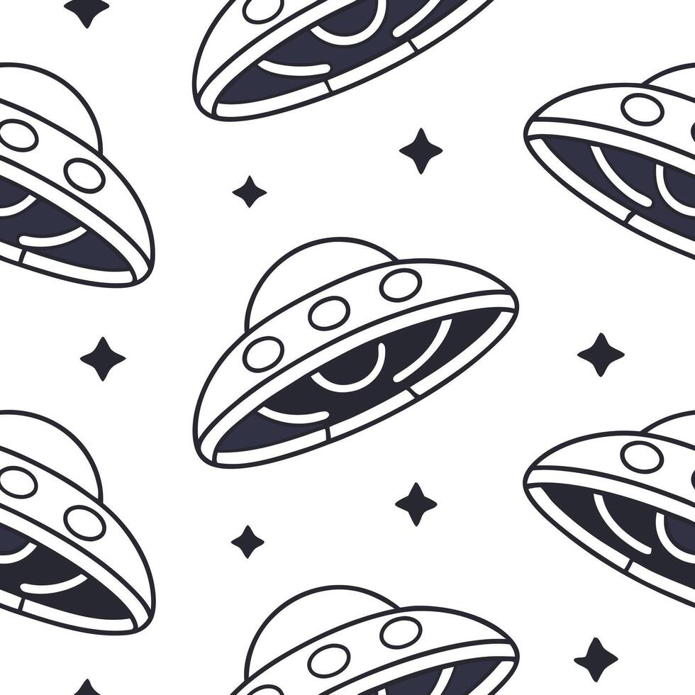 Compose seamless tile patterns mixing geometric spacecraft cross sections glowing lines and crisp white isolation for futuristic branding Clean vector