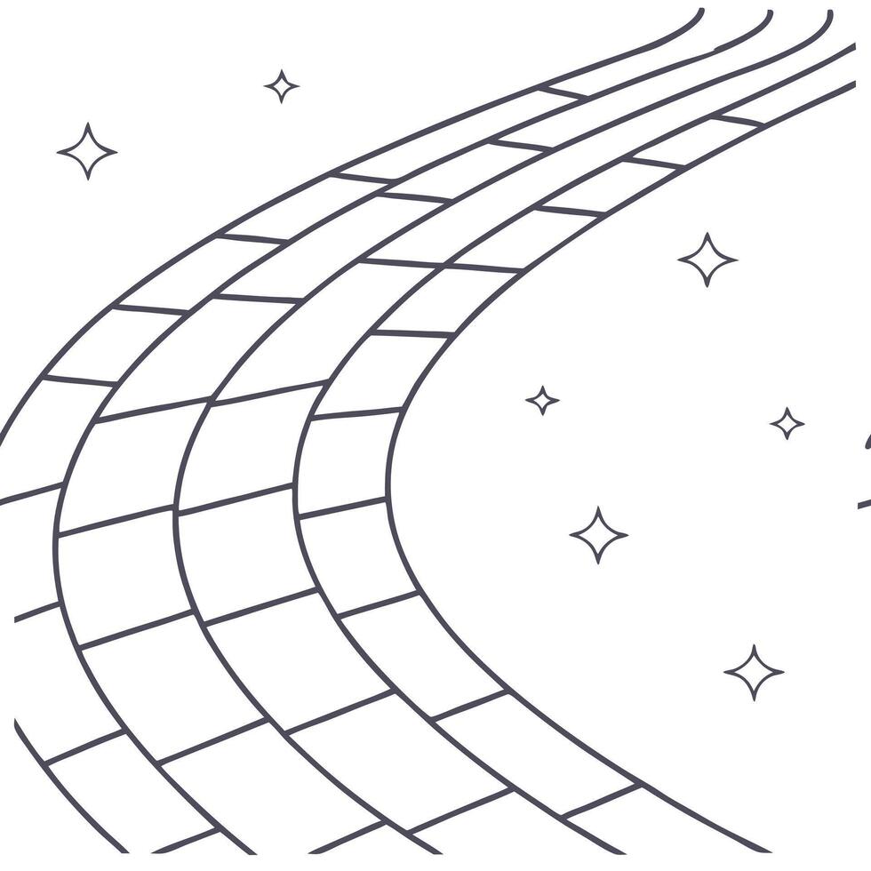 Compose seamless tile patterns weaving cosmic rover tracks beam lines subtle neon contrasts and pure white separation for a modern space aesthetic Clean Set 2 vector